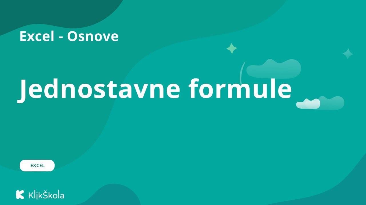 8. Jednostavne formule u Excel-u
