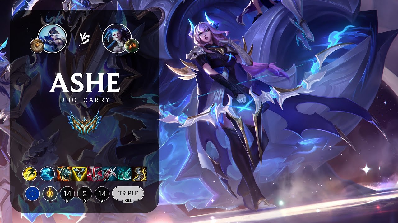 Ashe ADC vs Jinx - EUW Challenger Patch 13.24