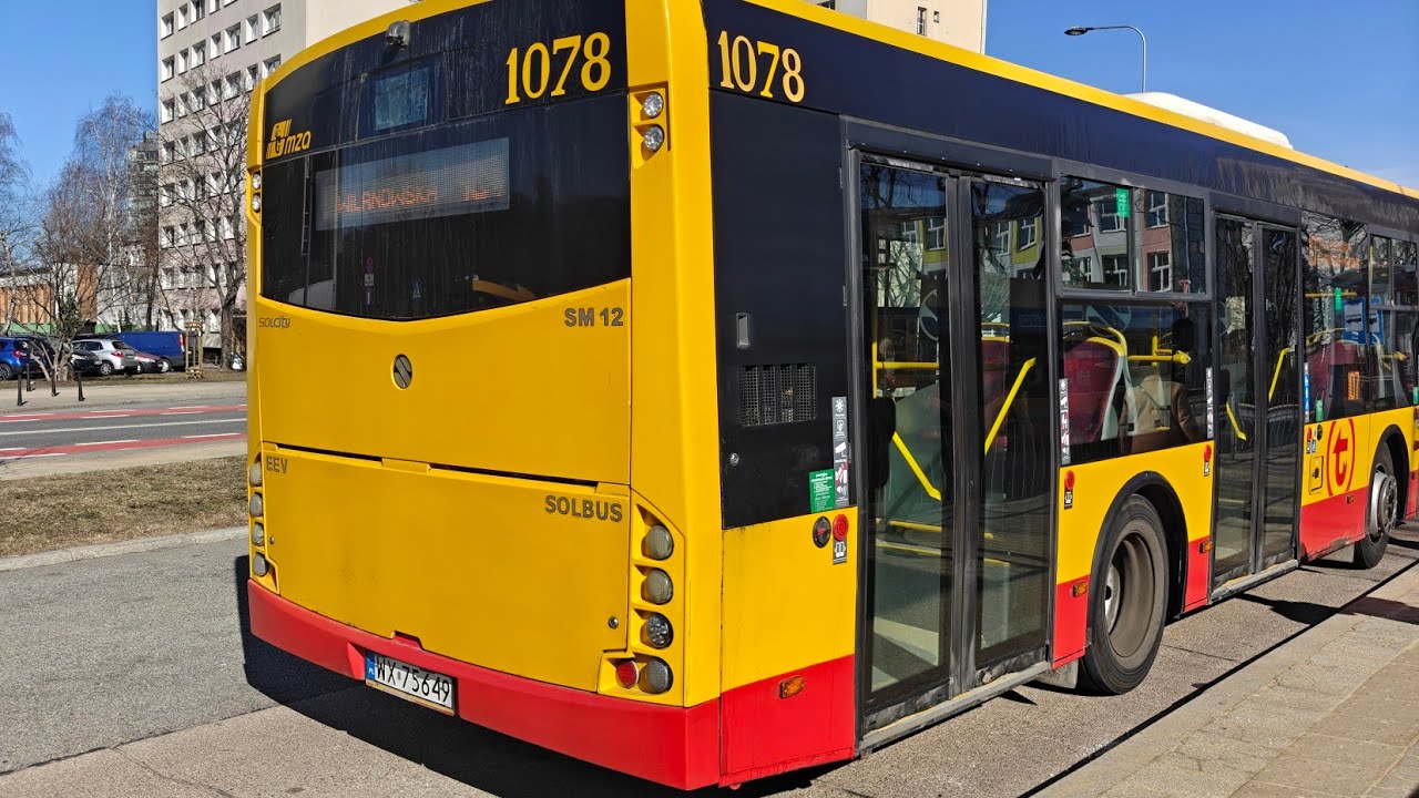 Linia 107 - Solbus SM12 ( 10m ) #1078 ( MZA Warszawa )