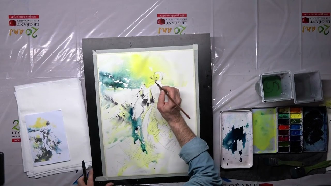 A watercolor by Didier GEORGES... International Biennial of Breizh Aquarelle in spring 2022