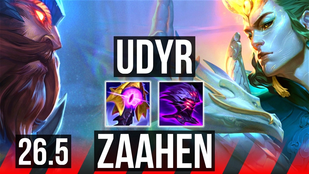 UDYR vs ZAAHEN (TOP) | Perfect KDA: 8/0/5 | EUW Grandmaster | 26.5
