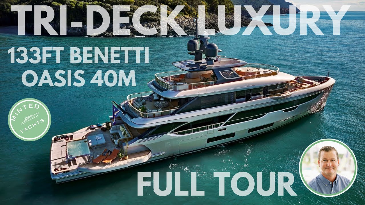 Яхта Benetti Oasis 40 м длиной 133 фута — полный тур — в продаже + новые модели — Bit.Ly/BenettiF...