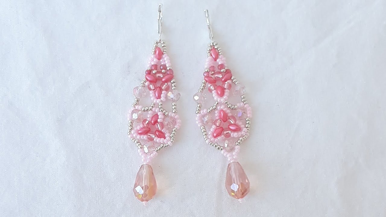 Aretes colgante rosa para San Valentín #2021 #byhaidee