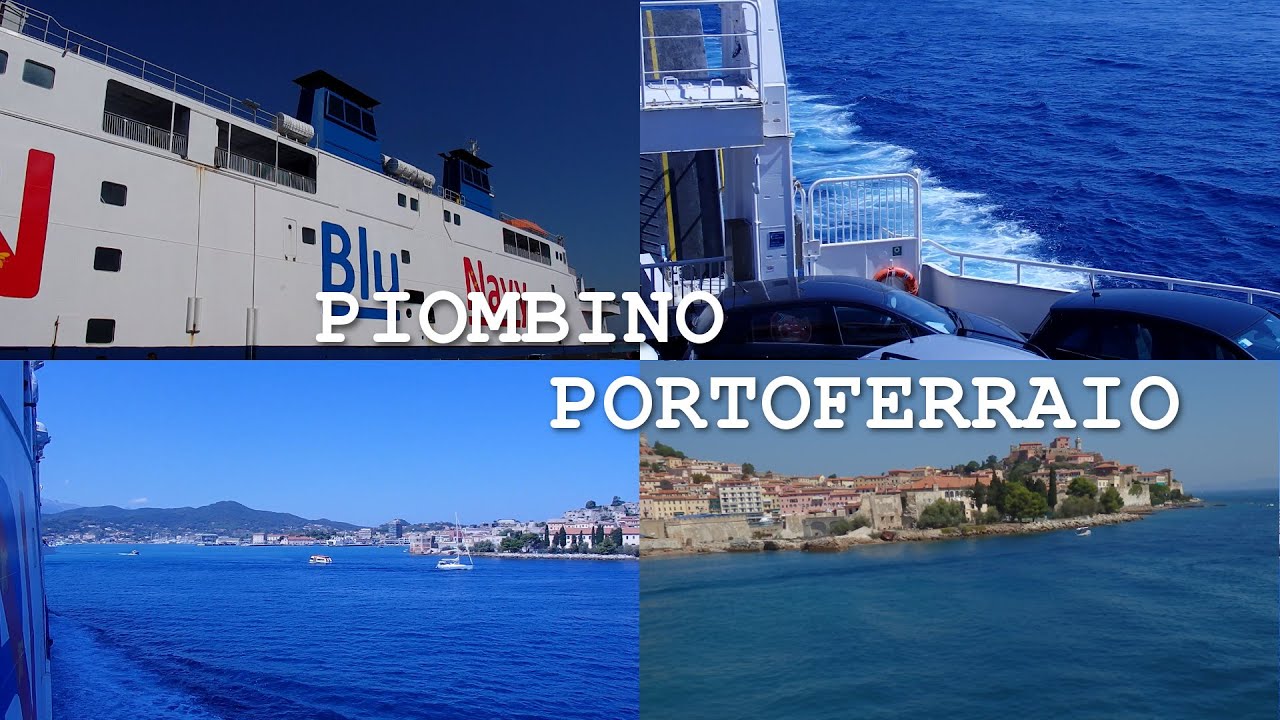 Traghetto Blu Navy Piombino Portoferraio con panorama sulle coste dell'Isola d'Elba