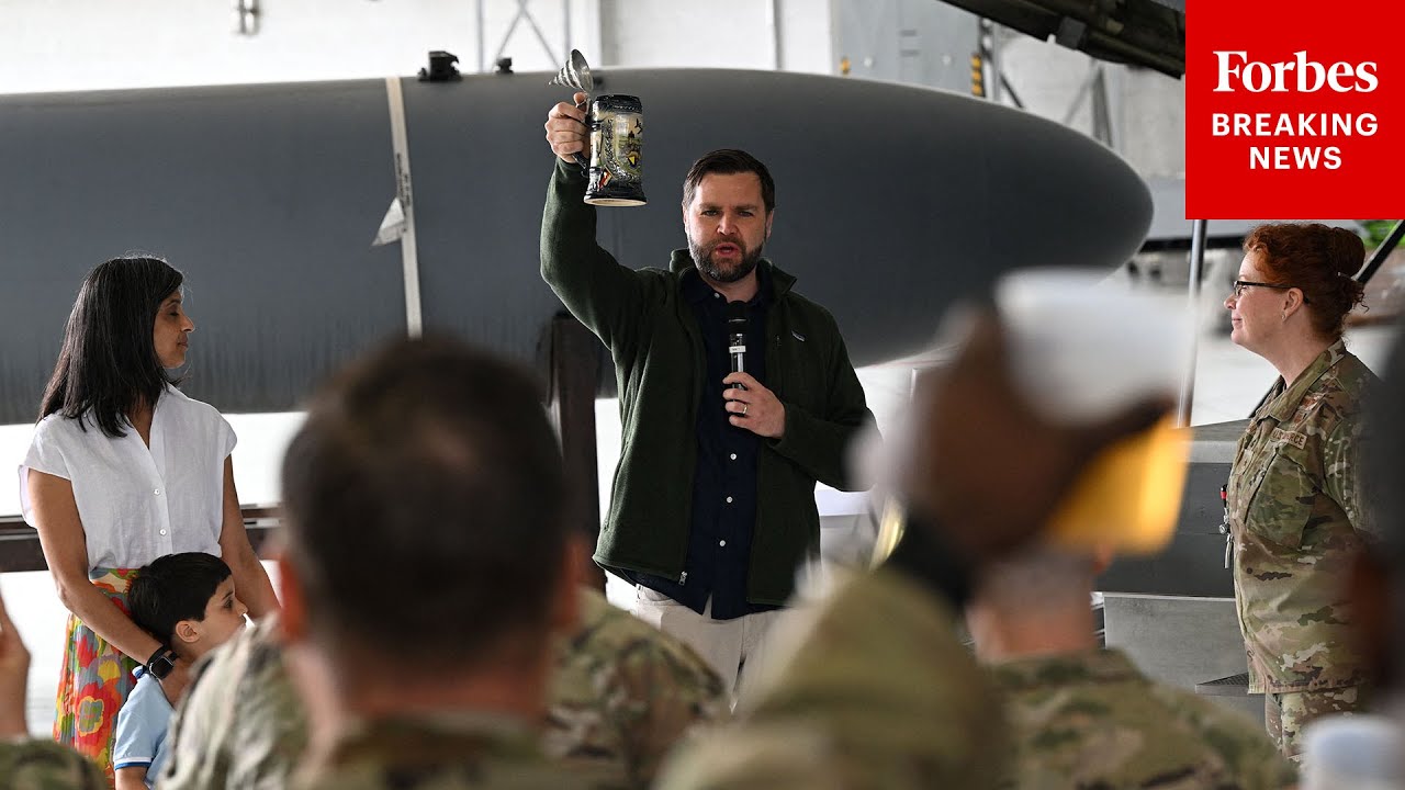 BREAKING NEWS: Vice President JD Vance Meets With Troops At Ramstein Air Force Base In Germany