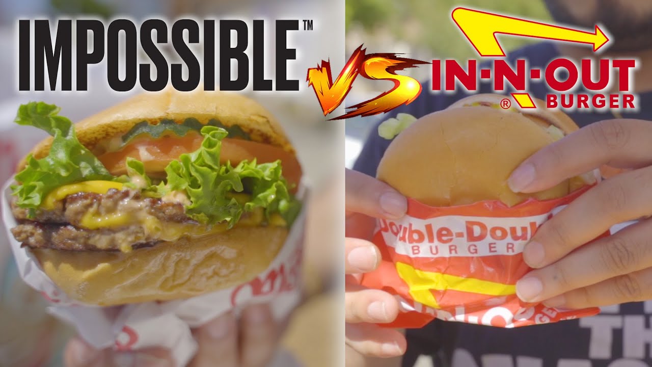Trying The Vegan In N Out Burger! (Vegan In N Out vs Regular In N Out!)
