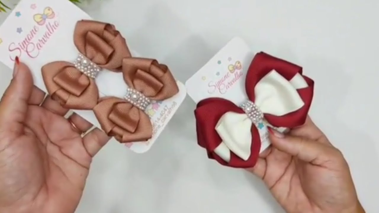 Beautiful Hair Bow Clip Design 🌸 Stylish Hair Accessories Ideas | आसान Hair Bow Tutorial 2025