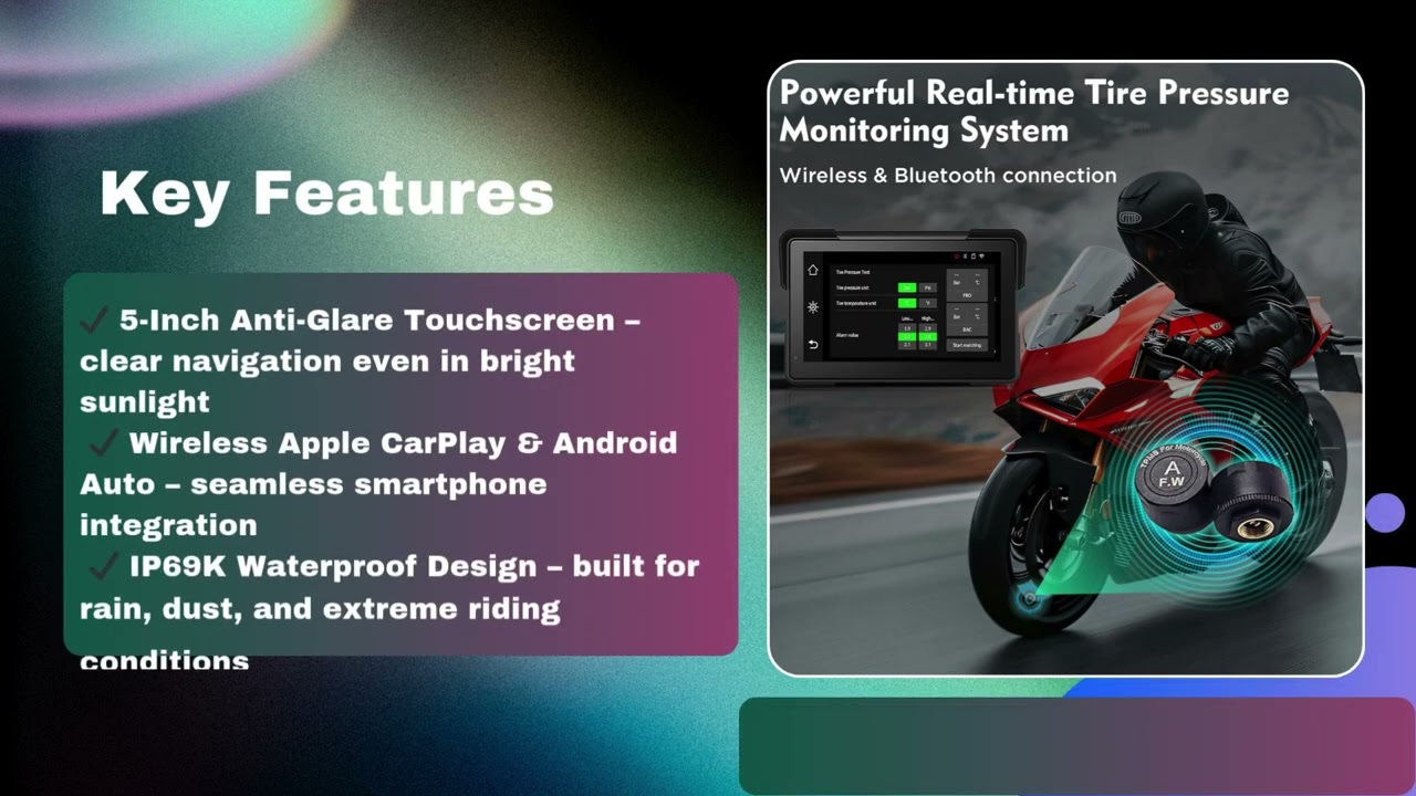 Wireless Motorcycle Apple CarPlay GPS Review – 5” Waterproof Navigation Screen