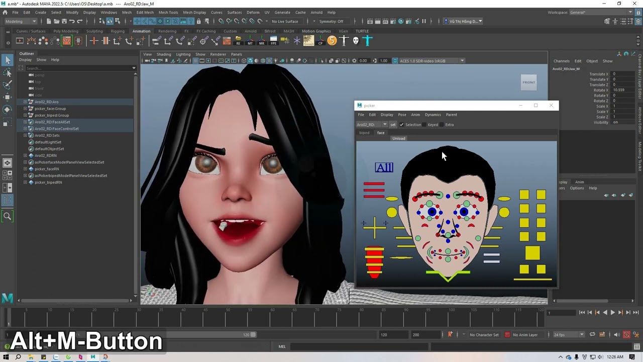 Sử dụng AnimPicker bảng Control có sẵn từ Advanced Skeleton | Xan San Animation