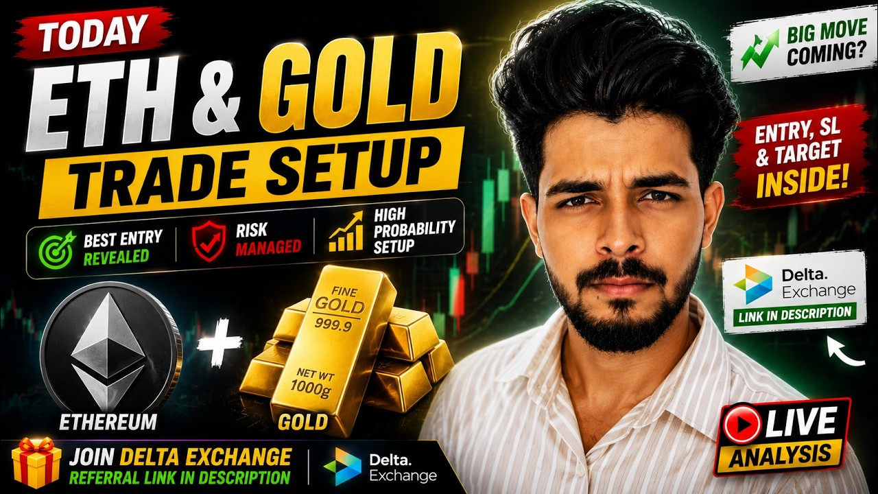 ETH & GOLD Trade Setup | Best Entry, Stop Loss & Target | Delta Exchange Strategy #stockmarket