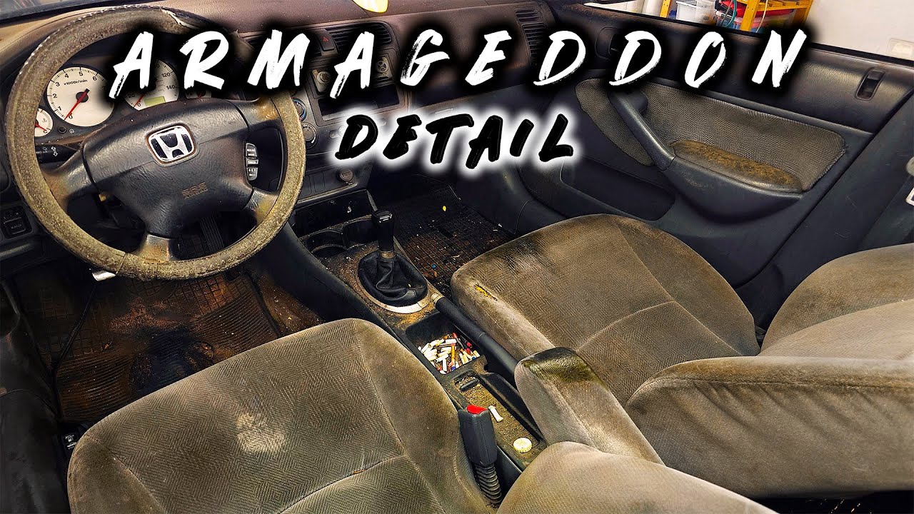 Super Cleaning a Chain-Smoker's MUDDIEST Old Car / Interior Detailing ASMR