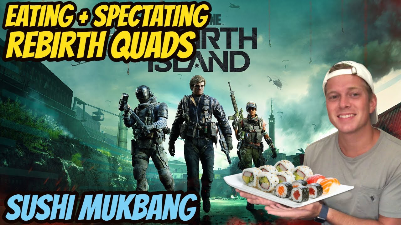 ASMR Gaming: Warzone | Rebirth Quads Spectating & Eating! - Sushi Mukbang & Whispering