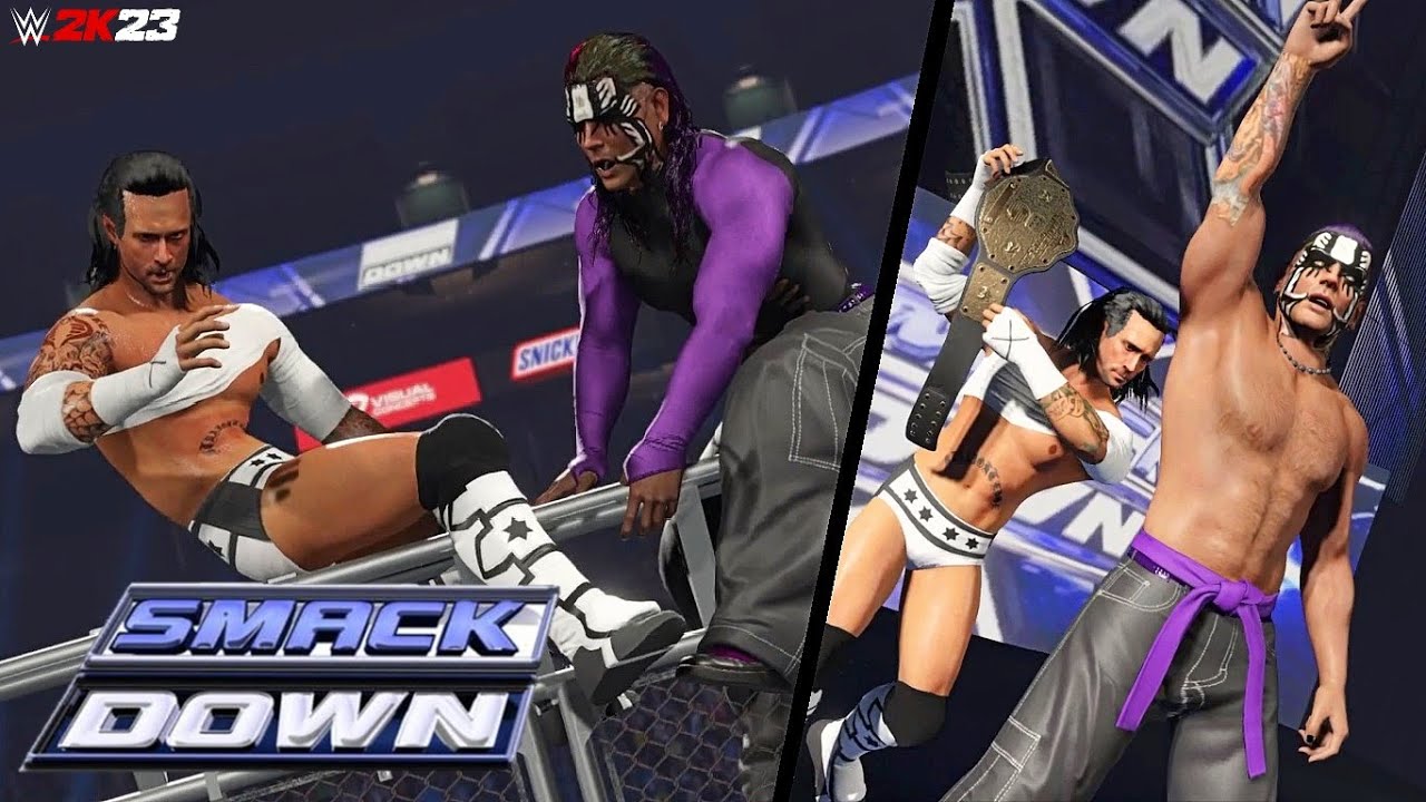 CM Punk vs Jeff Hardy Steel Cage match | SmackDown 28/08/09 Highlights | WWE 2K23 SIMULATION