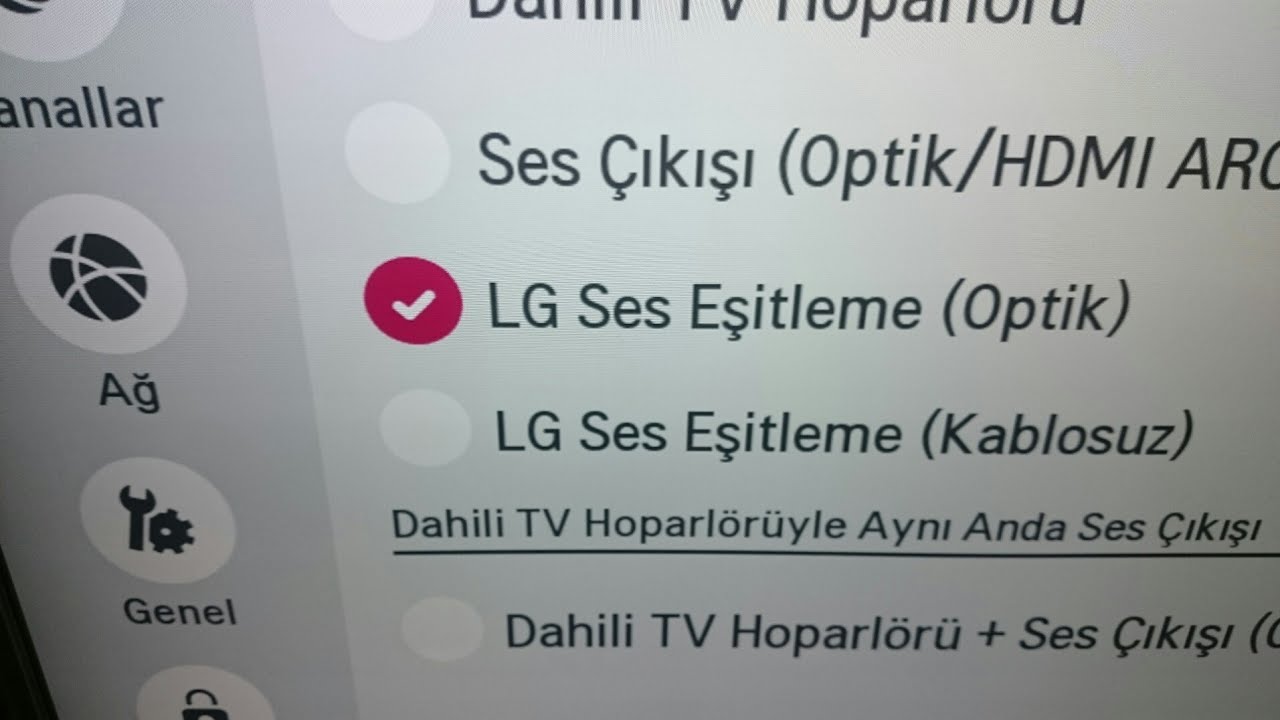 LG smart tv OPTİK GİRİŞ ses sistemi bağlatı ayarı!