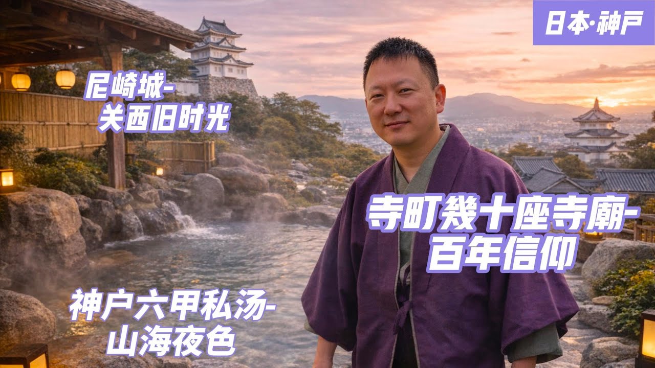 神戶周邊：白日尼崎城，黃昏寺町行，夜宿六甲溫泉中；從城牆走到燈火，從歷史泡進山風，這一日剛剛好。