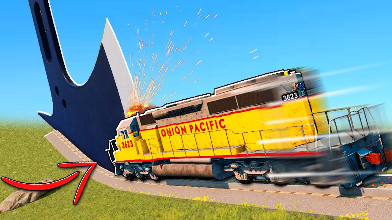 TREIN vs. BIJL | BeamNG Drive (*satisfying*)