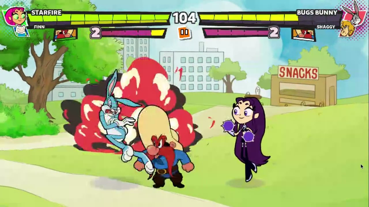 Jump Jousts Jam Starfire & Finn vs Shaggy & Bugs Bunny