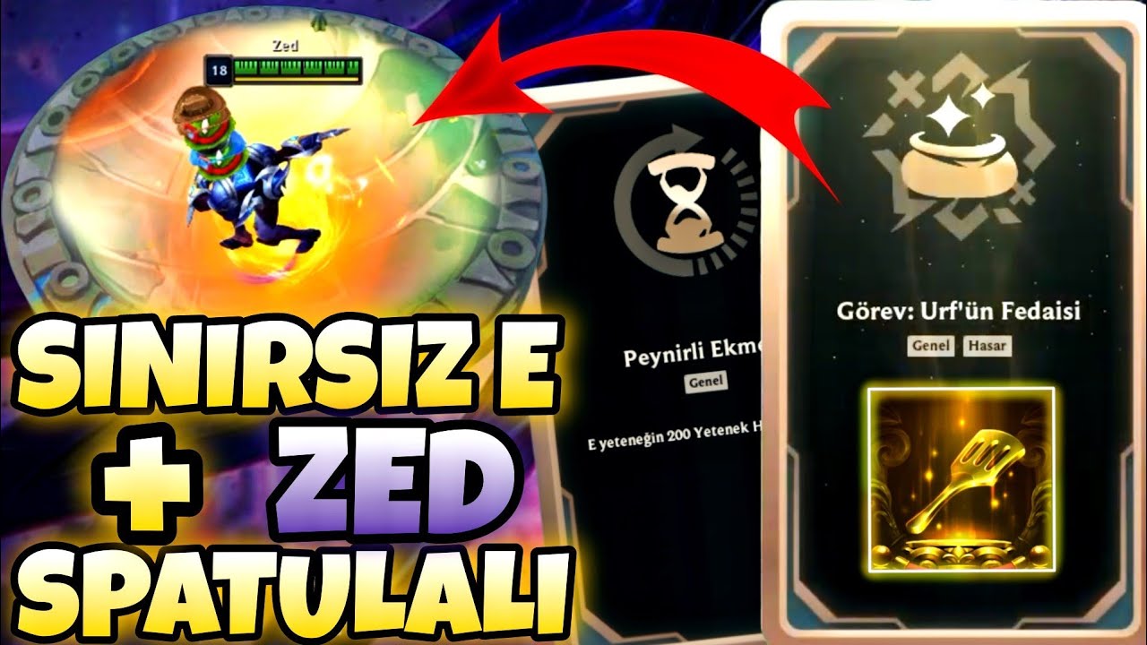 SINIRSIZ E + SPATULA ZED (125K DAMAGE) - LOL ARENA MODU