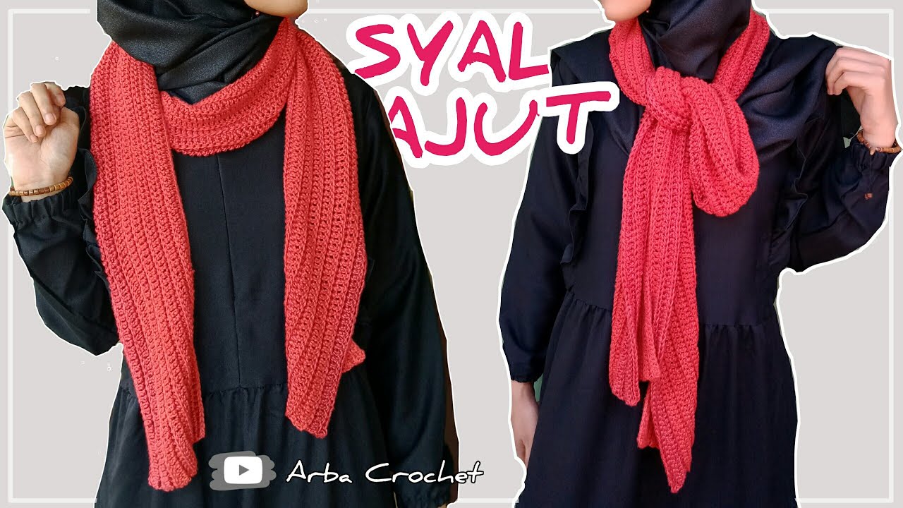 CARA MERAJUT SYAL UNTUK HADIAH ORANG TERKASIH || CROCHET SHAWL FOR BEGINNERS
