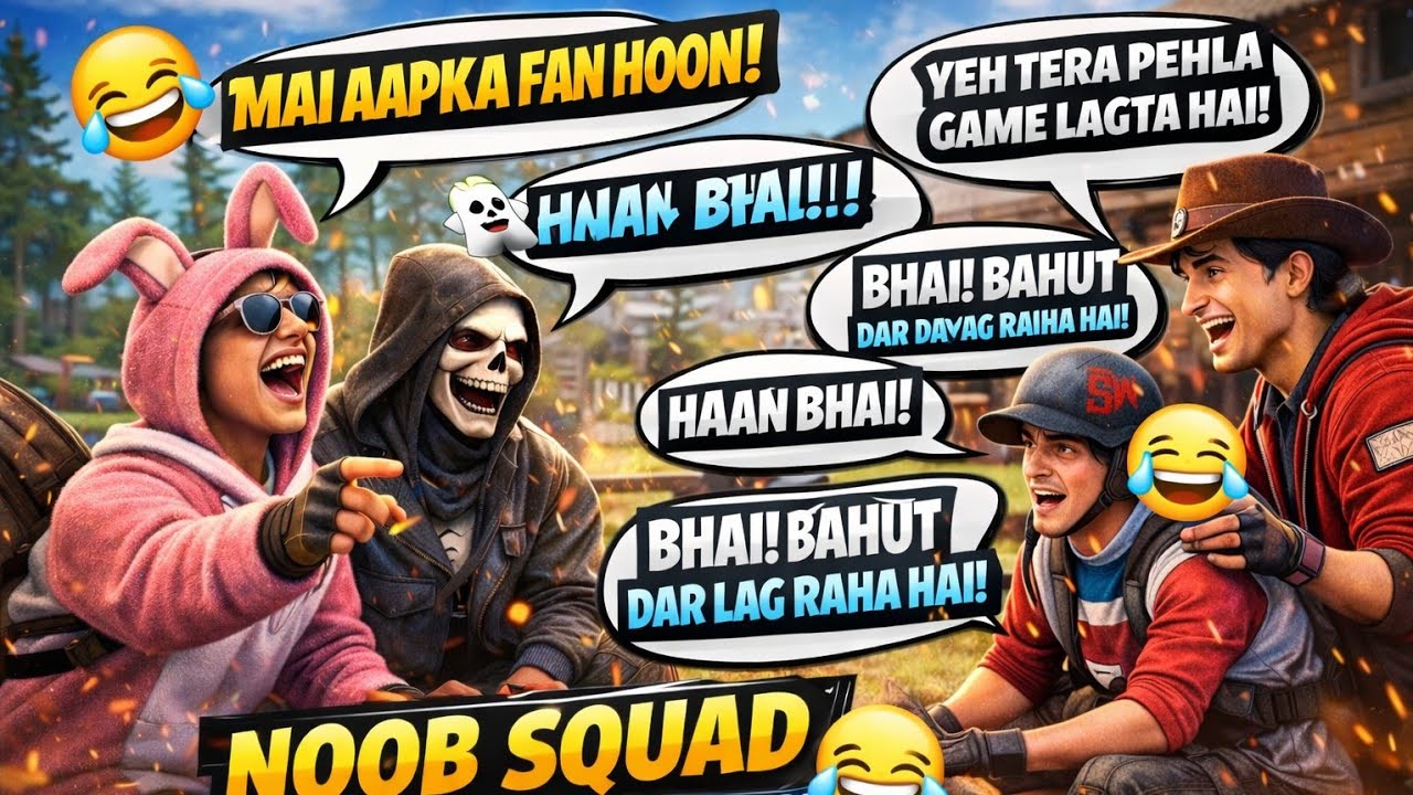 Random Squad Funny Moments | Free Fire Gameplay 😆🔥