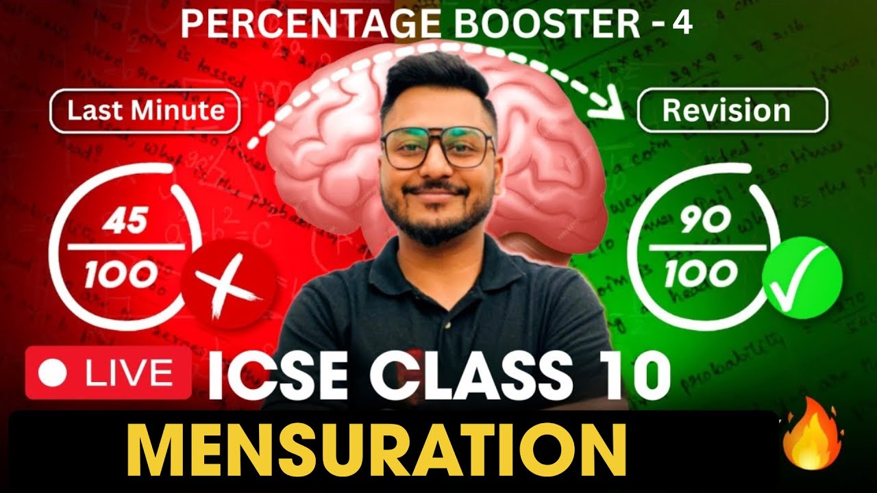 MENSURATION One Shot | ICSE Class 10 | Youtube Live | Yash Maheshwari 