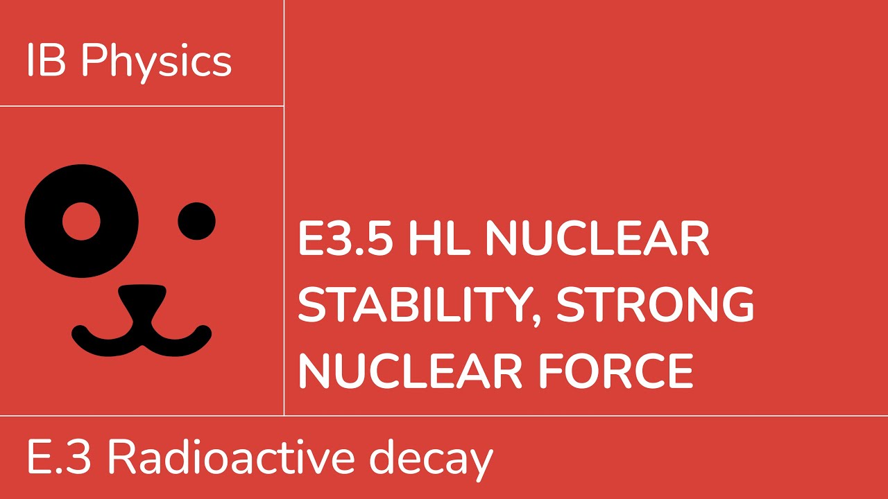 E3.5 HL Nuclear stability and strong nuclear force [IB Physics HL]