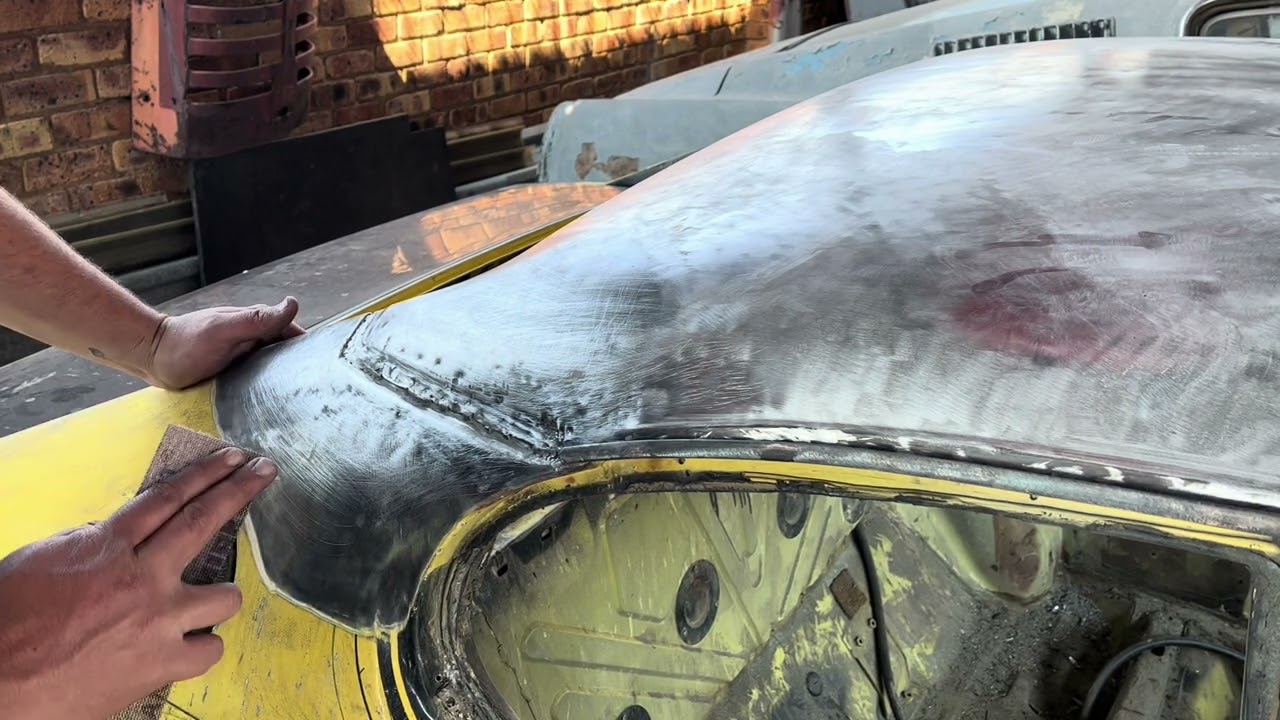 how to do lead work on a classic car / changing a roof skin and doing lead work on a roof part 2