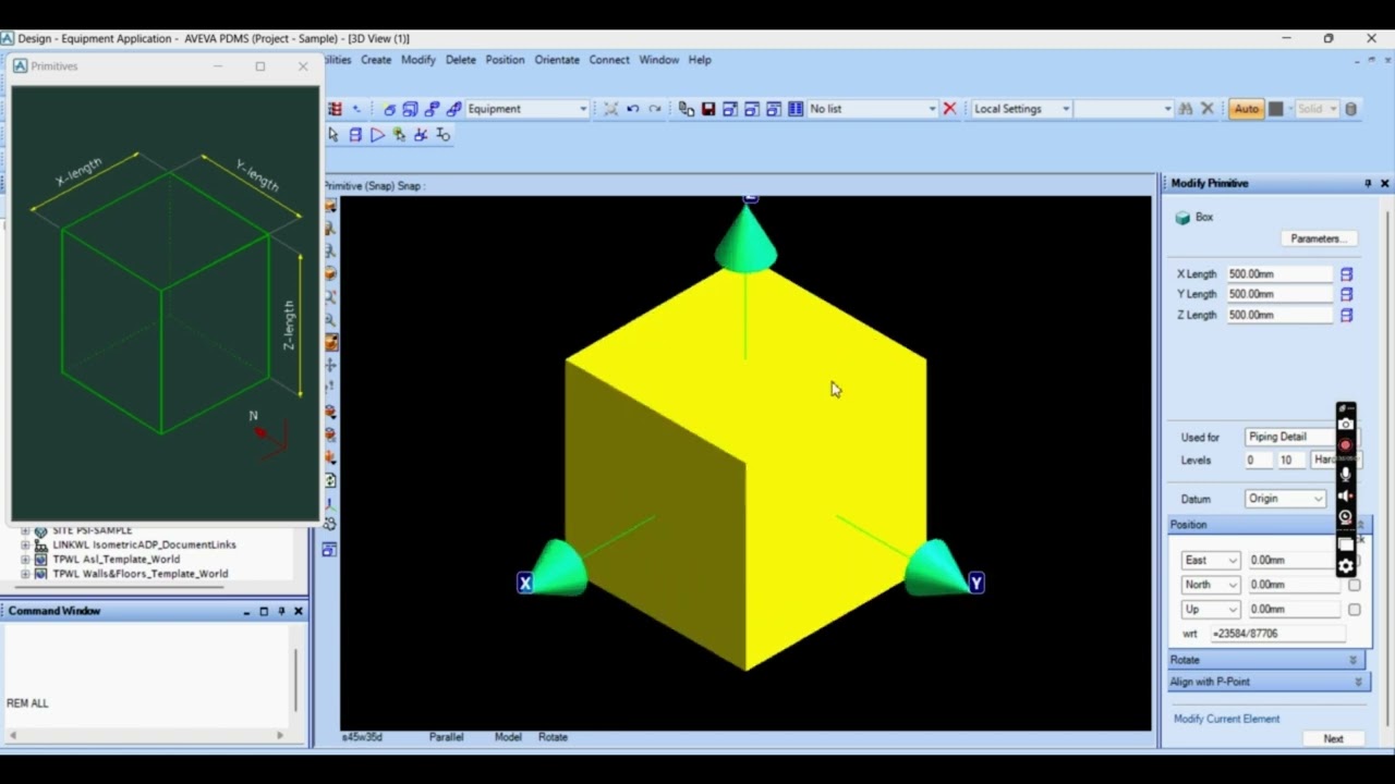 AVEVA PDMS Tutorial for begineer, How to make Equipment in pdms#pdms #AVEVAPDMS #piping