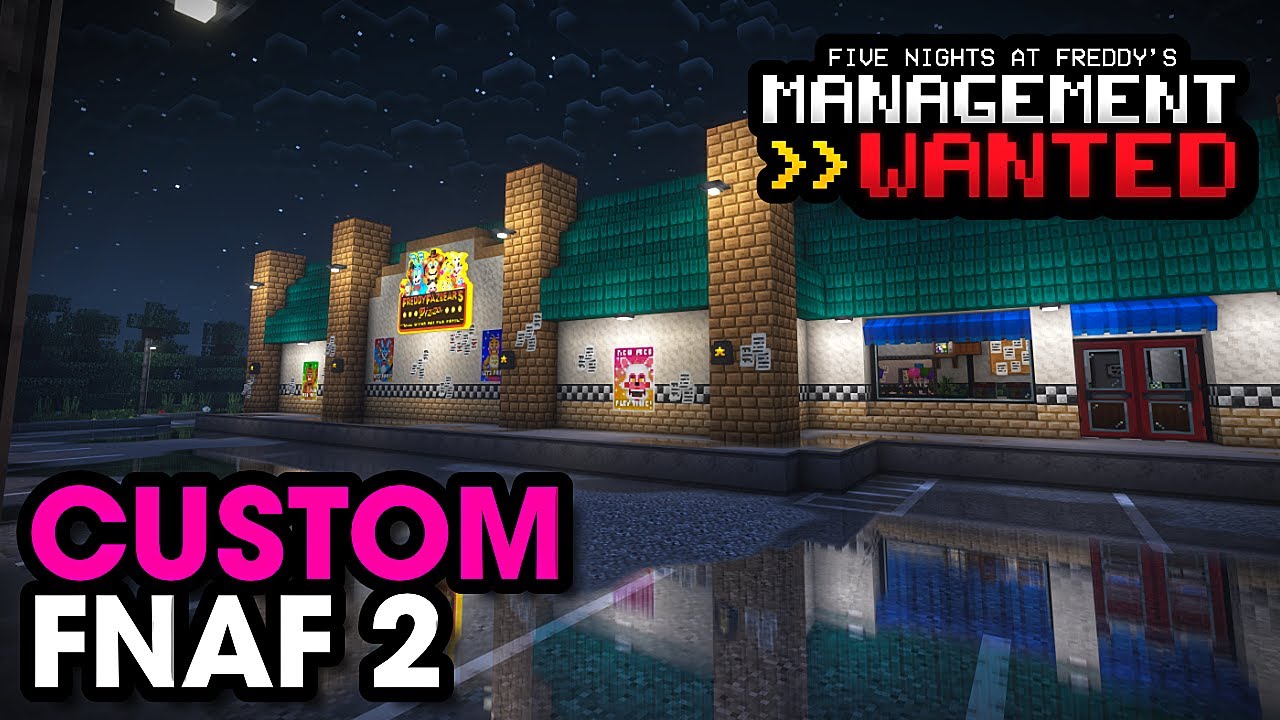 FNAF 2 CUSTOM Pizzeria TOUR | Minecraft MANAGEMENT WANTED Mod [DOWNLOAD IN DESC}