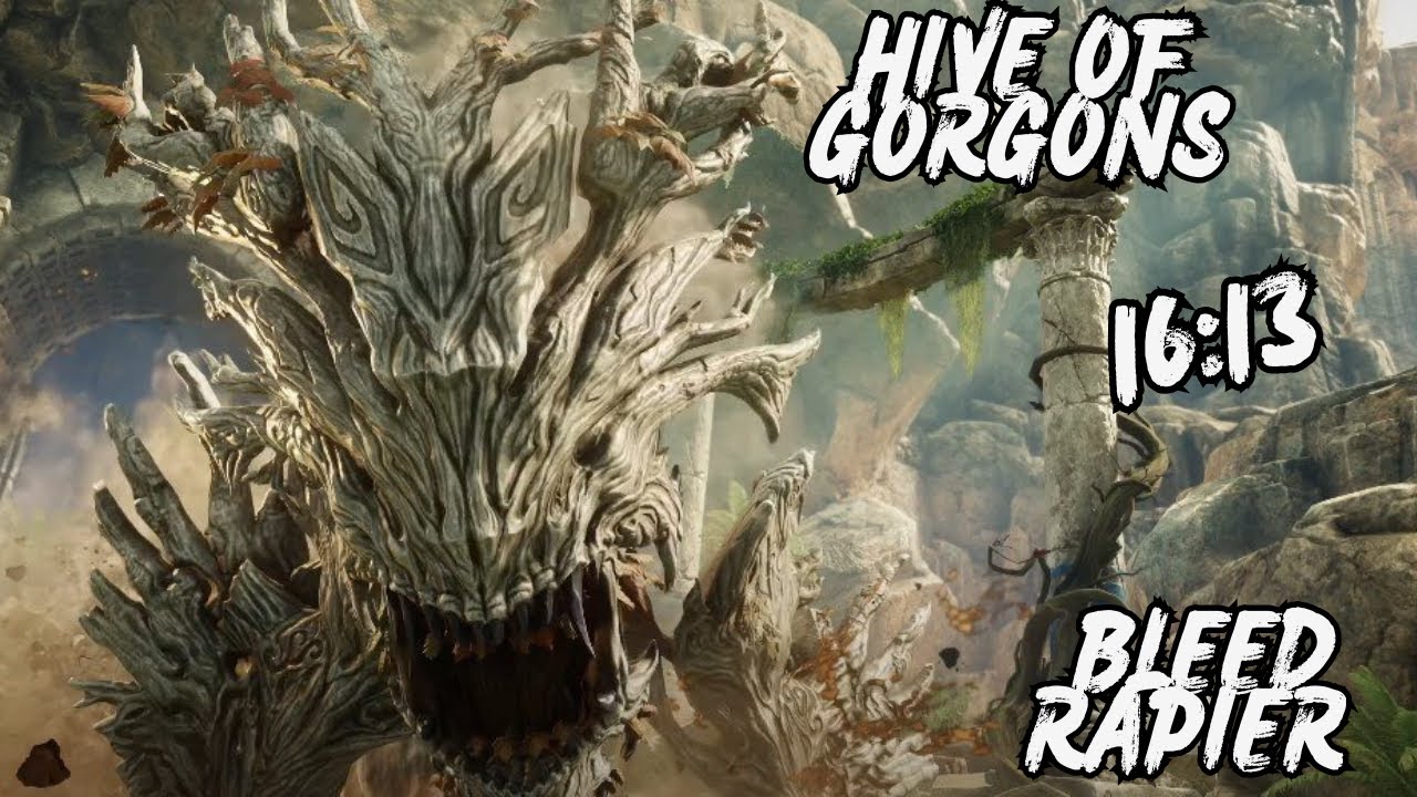 New World Aeternum -Bleed Rapier POV - S8 - Hive of Gorgons Old World Record Speedrun - 16:13 - Nysa