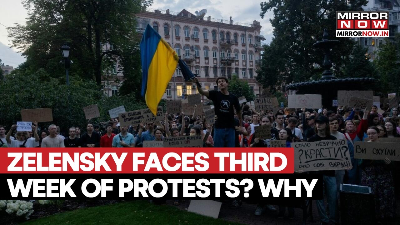 Ukrainian President Zelenskyy Faces Massive Protest In Capital Kyiv For The Third Week Straight