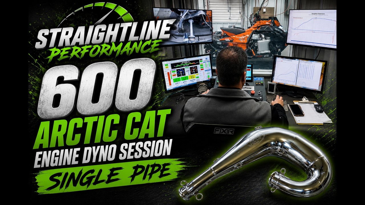 Straightline Performance's 600 Single Pipe for Arctic Cat Catalyst | Dyno Run