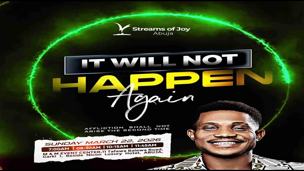 IT WILL NOT HAPPEN AGAIN || SUNDAY SERVICE || 22ND MARCH 2026