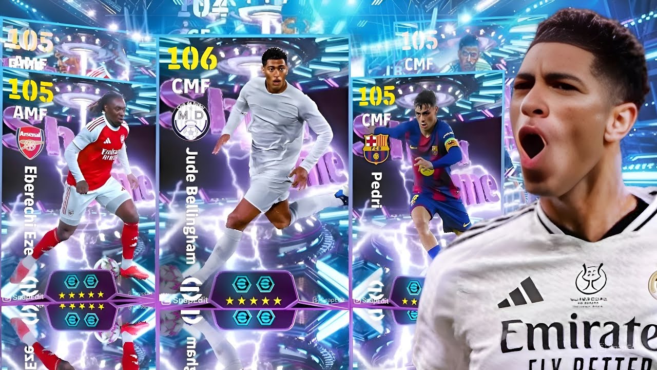 تفجير بكج الشوتايم اقوى حظ في تاريخ بيس😱 ختمت بكج بيلينجهام الـ106 efootball2026