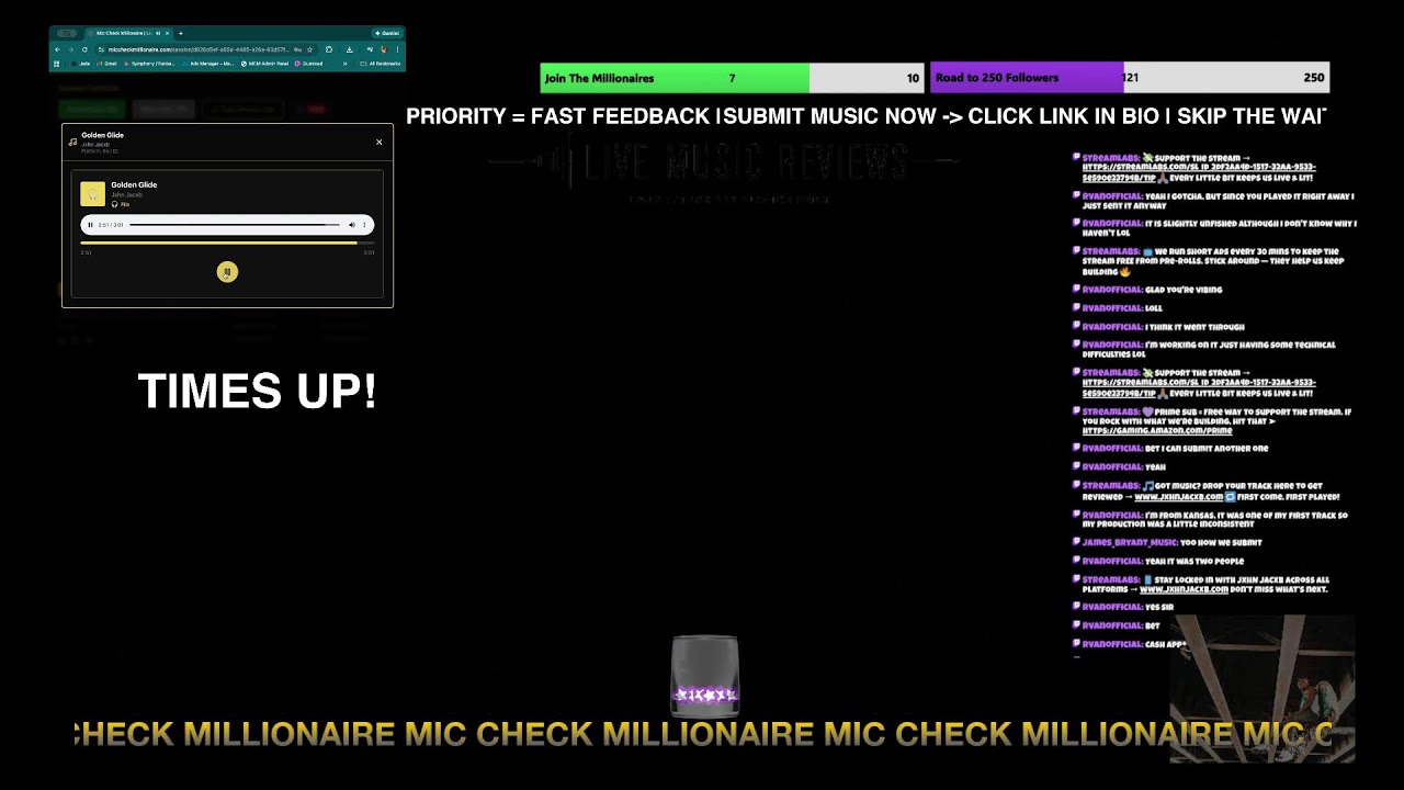 🎙️ Mic Check Millionaire LIVE with Jxhn Jacxb | Music Reviews 🔥 Submit Your Song Now!