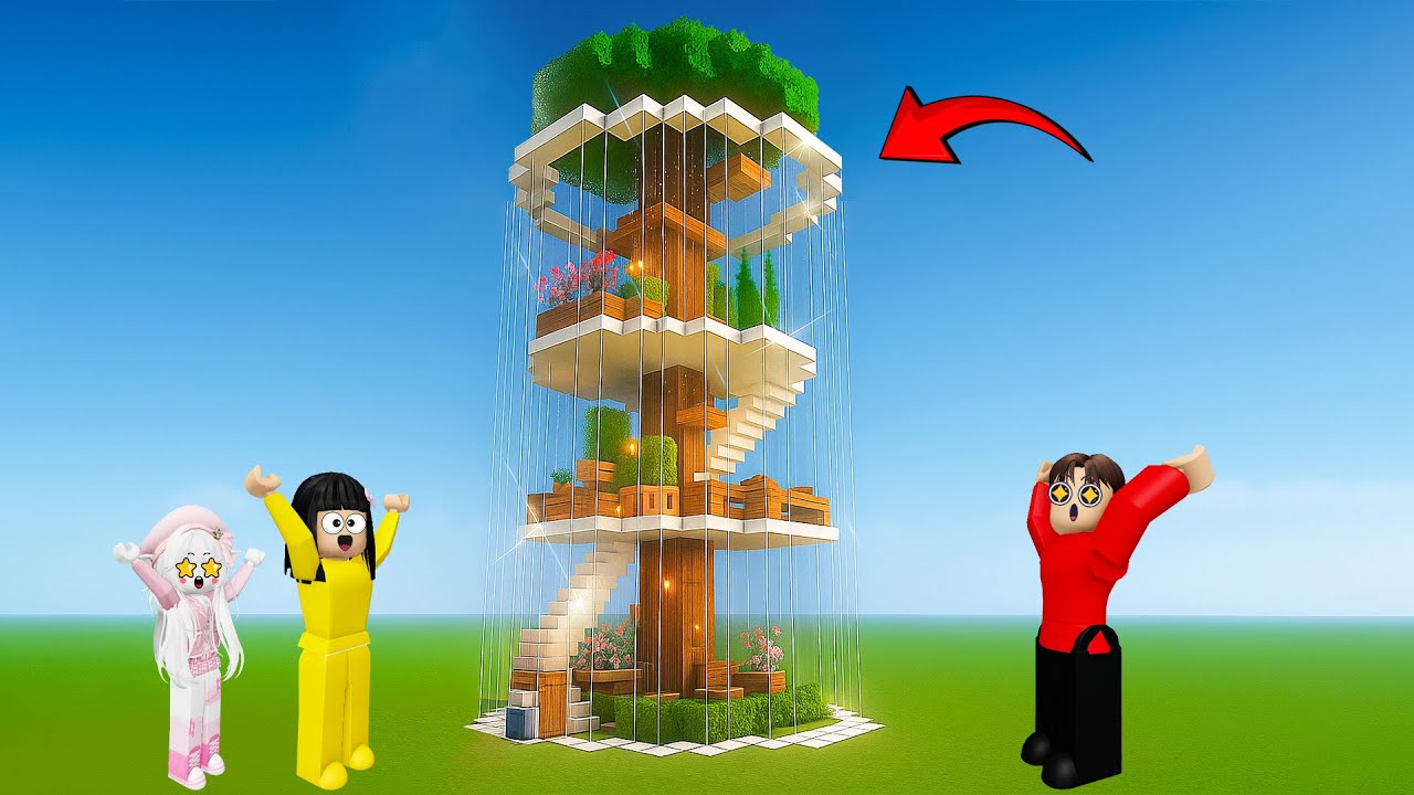 Yuta Mio Buat Rumah Kaca Bertingkat Gaya Minecraft Di Roblox | ROBLOX