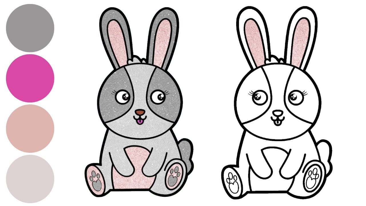 How to Draw Cute Rabbit Easy Step By Step | प्यारा बनी कैसे Draw करें  | Painting, Coloring for Kids