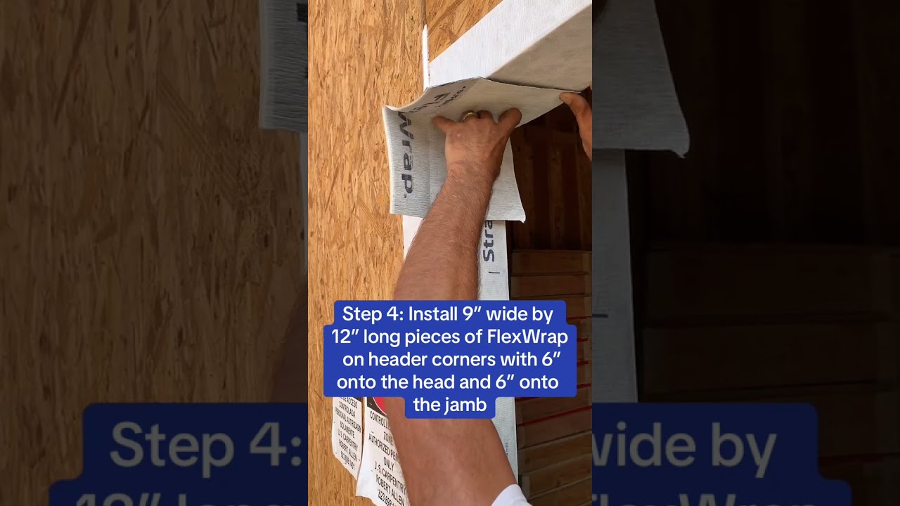 Wrap the Cavity Method for Non-Flanged Door BEFORE Tyvek Installed