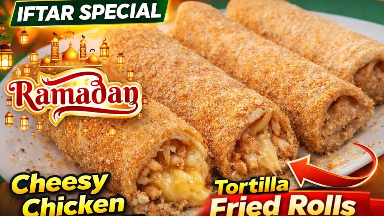 Cheesy Chicken Tortilla Fried Rolls | Make & Store | Ramadan Kareem 🌙