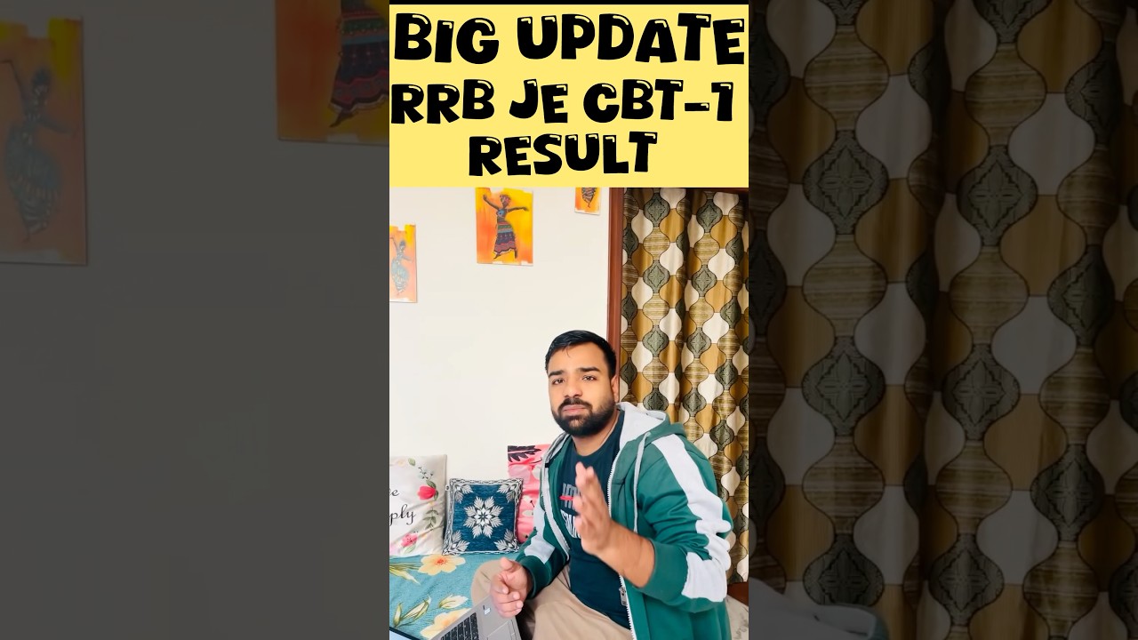 BIG UPDATE ON RRB JE CBT-1 RESULT #rrbjecbt1 #result #update