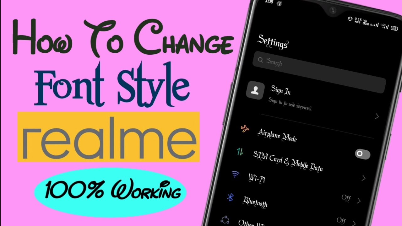 Как изменить стиль шрифта на любом устройстве Realme