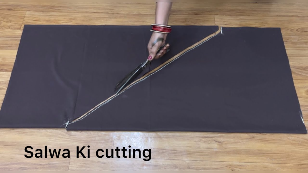 Salwar cutting and stitching full video Salwar cutting l how to make Salwar  cutting for beginners l
