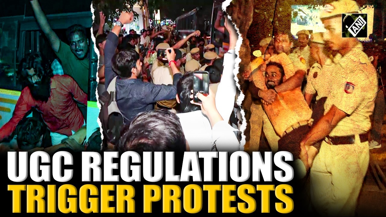 Delhi: Protest against UGC regulations at Connaught Place; police detain protesters