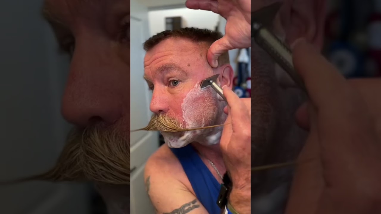 Great wet shave ASMR. #bobandelliothismustache