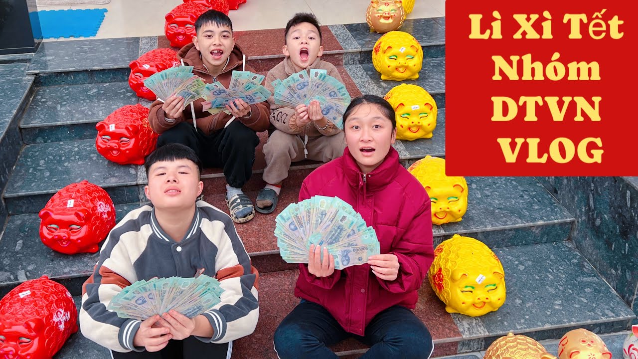 DTVN Vlog : (Tập 188 )Bài học nhớ đời cho kẻ giám bắt nạt trẻ trâu( TIỀN LÌ XÌ TẾT NHÓM DTVN VLOG )