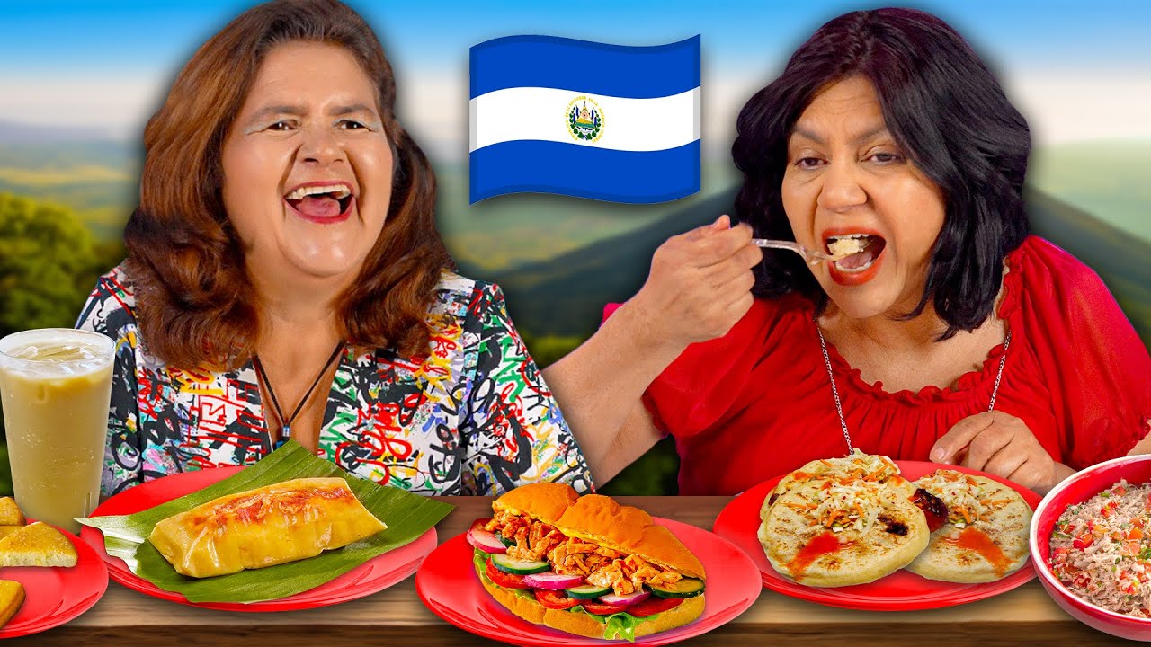 Mexican Moms try Salvadoran food for the first time!