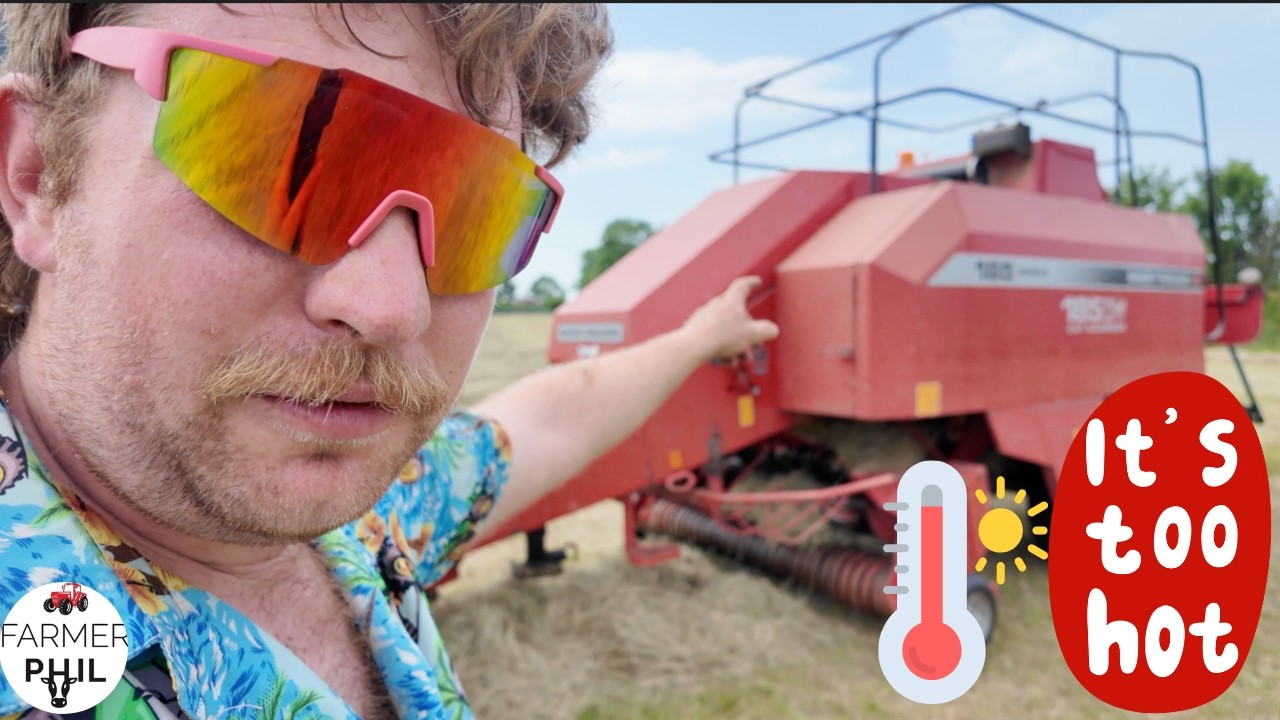 Baling Hay On The HOTTEST DAY OF THE YEAR In Ireland