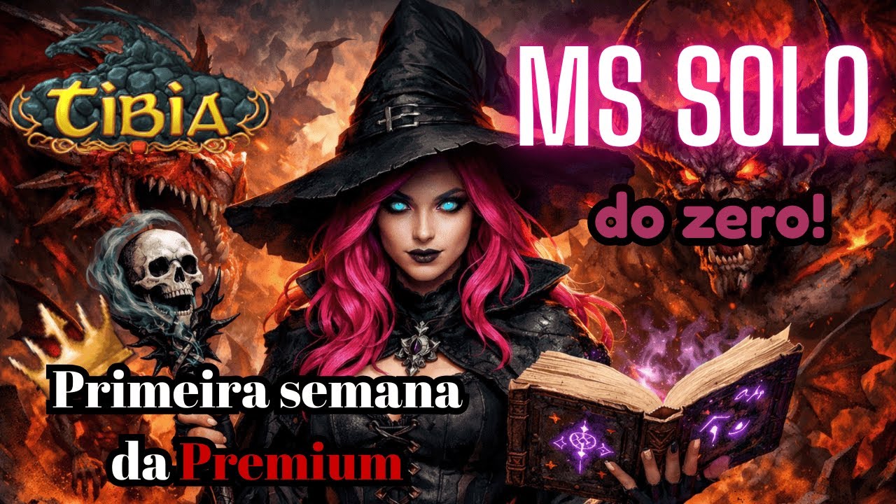 TIBIA: PRIMEIROS 7 DIAS DE PREMIUM APÓS UPAR SOLO SORCERER LVL 100 FREE ACCOUNT
