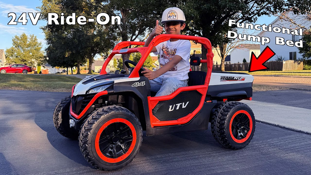 Детский квадроцикл 4x4, 24 В, скорость 5 миль/ч! Anpabo Power wheels