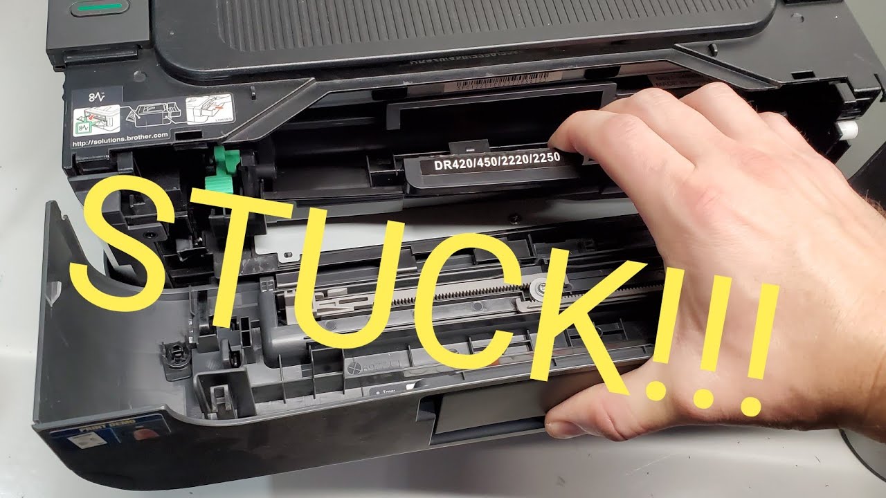 Toner Cartridge Stuck in Brother Laser Printer! Won't release! Easy Fix